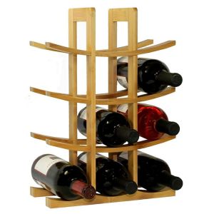 12 Bottle Bamboo Wine Rack - HY1801