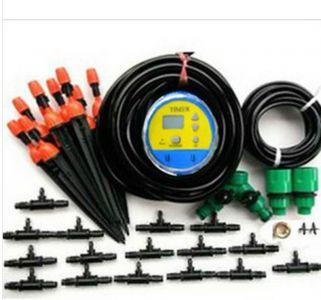 20m 9/12 garden hose with timer + 20 nozzles double outlet