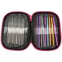 22pcs Multicolor Crochet Hooks Knitting Needles Set（Rose）