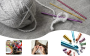 22pcs Multicolor Crochet Hooks Knitting Needles Set（Rose）