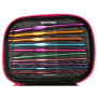 22pcs Multicolor Crochet Hooks Knitting Needles Set（Rose）
