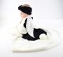3D children's knitted blanket 73*108 - Black&White Bunny