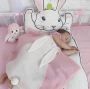 3D children's knitted blanket 73*108 - Light Pink Bunny