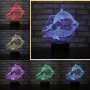 3D LED night light dolphins 7 colors + touch + remote control