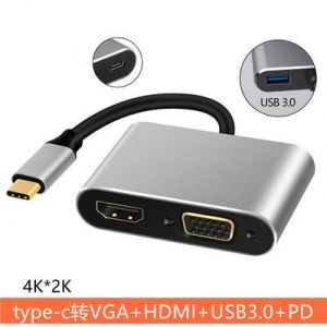 4K 4in1 usb-c to Hdmi + VGA + PD + USB 3.0