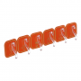 6 self-adhesive hooks- Orange