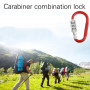 Aluminum alloy code lock mountaineering CH-22B - red