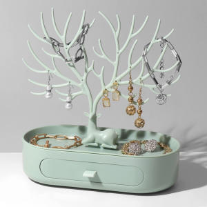 Antler jewelry storage rack-Green