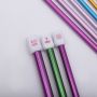 Assorted Colors Aluminum Knitting Needles Tools-8mm