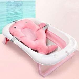 Baby Bath ( Type 2) Temperature Control and Pillow -  Pink Color 