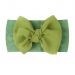 Baby Nylon Bow Headband- Green