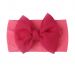 Baby Nylon Bow Headband- Rose red