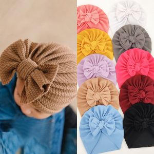 Baby Turban Hat with Bow- Brown