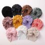 Baby Turban Hat with Bow- Brown