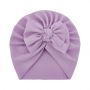 Baby Turban Hat with Bow- Purple