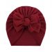 Baby Turban Hat with Bow- Wine red