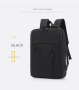 Backpack with USB bussiness laptop 15.6 inch - black