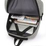 Backpack with USB bussiness laptop 15.6 inch - gray