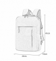 Backpack with USB bussiness laptop 15.6 inch - gray