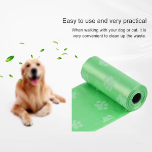 Bags on the dog poop green