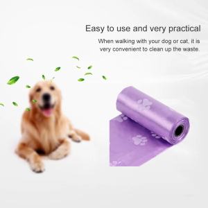 Bags on the dog poop purple