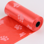 Bags on the dog poop red