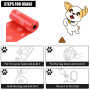 Bags on the dog poop red