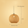 Ball shape bamboo pendant light-D40cm(Natural color)