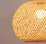 Ball shape bamboo pendant light-D40cm(Natural color)