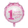 Balony na Roczek - Dziewczęcy Zestaw Urodzinowy w Odcieniach Różu