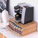Bamboo 2-tier Bamboo Coffee Pod Holder Storage Organizer with Drawer for Keurig K-Cup Pods - HY1643
