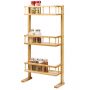Bamboo 3-Shelf Spice Rack Adjustable Cabinet Door Mount Bamboo 14