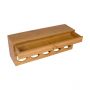 Bamboo 5 Bottle Wine Holder with Attached Storage Drawer - HY1830