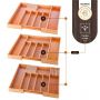 Bamboo 5-Cell Storage Box Adjustable Knife Block- HY1209