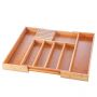 Bamboo 5-Cell Storage Box Adjustable Knife Block- HY1209
