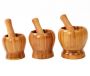 Bamboo All-Natural Wood Mortar and Pestle Cooking Tool - ZM3708