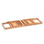 Bamboo Bathtub Caddy Tray Luxury Spa Organizer with Folding Sides - HY2111
