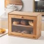 Bamboo double layer bread box - HY1307