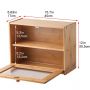 Bamboo double layer bread box - HY1307