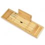 Bamboo Foldable Bathtub Caddy and Tray - HY2107