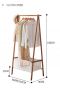 Bamboo Foldable Garment Rack With Cloth Bag--116cm