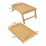 Bamboo Food Serving Table With Folding Legs