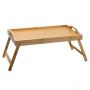 Bamboo Food Serving Table With Folding Legs