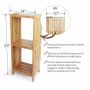 Bamboo Freestanding Bathroom Organizing Shelf 3-Tier Shelf - HY2301