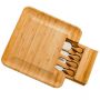 Bamboo Hidden Drawer Cheese Board knife Set
