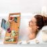 Bamboo Luxury Bathtub Caddy Bath Tray with Wine and Book Holder - HY2101