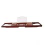 Bamboo Luxury Bathtub Caddy, Eco Friendly Bath Tray with Extending Sides - Dark Brown - HY2125