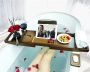 Bamboo Luxury Bathtub Caddy Tray - Bonus Free Soap Holder - HY2124