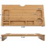 Bamboo Monitor Stand Riser with Storage Organizer - HY3104