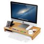 Bamboo Monitor Stand Riser with Storage Organizer - HY3111